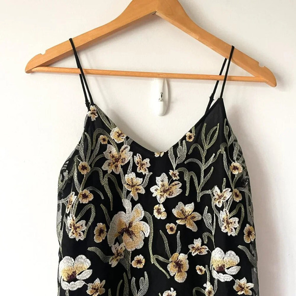 Aritzia Little Moon Cheyenne  Lace Floral Mini Dress Black Size XS - Picture 6 of 9